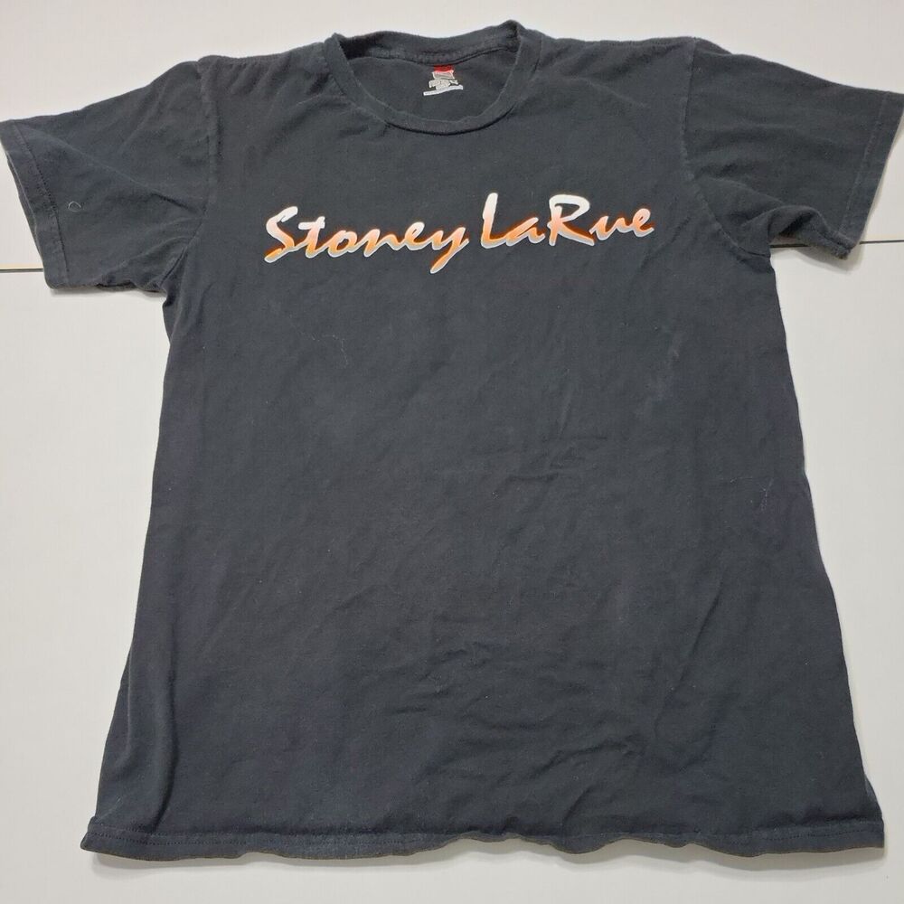 Stoney LaRue Mens Small Hanes Nano Black Tee Short Sleeve Red Dirt Music Top